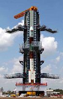 An earlier PSLV on its launch pad