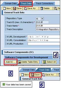 Add Software Component to the track