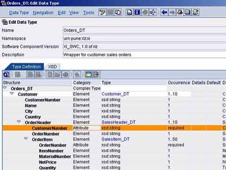 SAP XI - IR Datatype